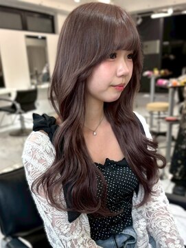 ランテルディ 渋谷(LANTERDIT) ココアブラウン 顔周りカット フルバング 前髪カット 髪質改善
