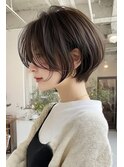 耳掛けショートヘアカット