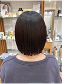 切りっぱなしストレートボブ