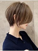 ショートボブ髪型30代40代50代前髪あり前髪無し面長丸顔【西村ss
