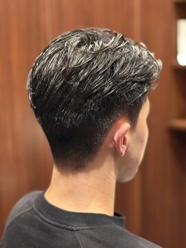 ヒロギンザ 田町店(HIRO GINZA) メンズニュアンスパーマ　七三分けオールバック