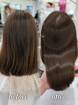 ハピネス 梅田茶屋町店(HAPPINESS) 韓国風/レイヤーカット/顔周り/顔まわり/髪質改善/ベージュ