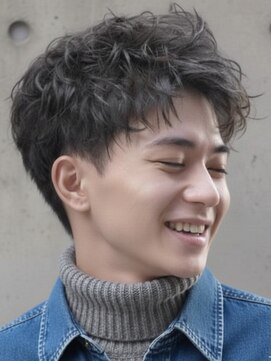 メンズ おしゃれな大人のアクティブショート×パーマ