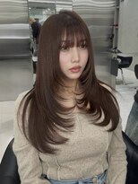 アイヴァン(AIVAN) ワンカールレイヤー ワインレッド レイヤーカットi