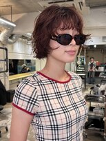 ノラ シブヤ(NORA)&nbsp;小顔ミディアムパーマミディアムショートウルフレイヤーウルフ