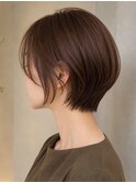 襟足すっきり丸みショート/40代/藤沢