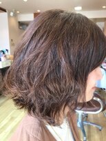 ヘアーフェロー HAIR fellow ナチュラルパーマ前下がりボブ