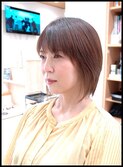 カット＋海洋深層水縮毛矯正ストレート（クリスタル縮毛矯正）