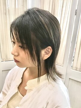 ヘアカフェ コトノハ(hair cafe Kotonoha) 【コトノハ】くすみカラーロングウルフ髪質改善チョッピーバング