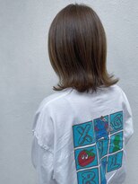 モルニ(MORNI)&nbsp;グレージュ_マロンベージュ Aラインボブ かきあげ