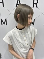ハルキミナト ジャパン ヨコハマ(HARUKI MINATO japan YOKOHAMA)&nbsp;ショートバング切りっぱなしボブ【20代・30代・40代】