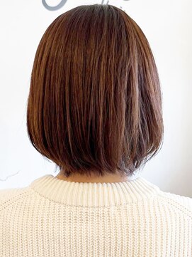 レポヘアー(Repos hair) 20代30代40代髪質改善カラーダークブラウンミディアムボブ