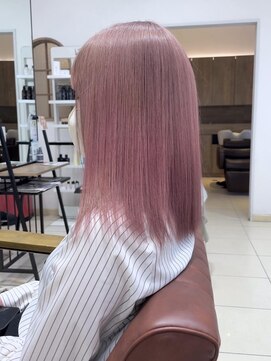 クアトログランシュ ひたちなか店(QUATRO×GranCieux) ピンクベージュ【ひたちなか/ブリーチ/カラー】