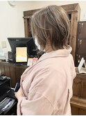 ボブウルフ×グレージュハイライト【横須賀中央 Really】
