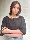 小顔にみえるボブ×髪質改善ストレート暗めカラー