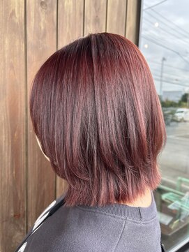 フォーレストガーデン(4-rest garden) レイヤーボブ×ピンク×髪質改善ストレート