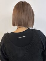 メゾンアクア 表参道(Maison ACQUA)&nbsp;☆ブリーチなしダブルカラー透明感カラー オリーブベージュ ボブ