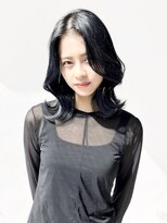 マッシュアンドマッシュアヴェダ ららぽーと福岡店(mash&mash AVEDA)&nbsp;大人上品/韓国ヘア/ワンホンヘア/くびれミディ/ブルーブラック