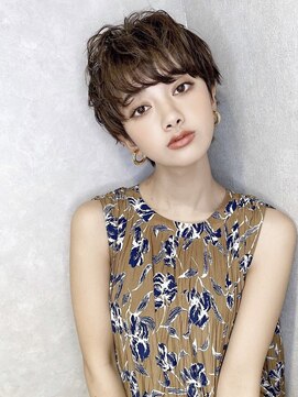 ハナレ(hanare) ゆるふわショート/フレンチショート/くせ毛風/カーキアッシュ