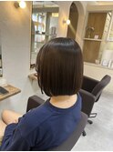 艶々ボブ/10代/縮毛か