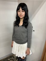 スーク(souq.) 黒上、ウェーブヘア