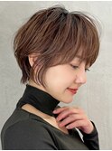 黒髪カタログ/ショート/オリーブグレー/小顔に見せるヘア/大宮