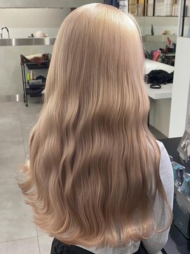 ベレーザ 渋谷(BELEZA) 16915渋谷ホワイトブロンドハッシュカットミルクティーカラー