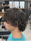 波巻きパーマ/ウルフメンズパーマウルフカットシャドウパーマ