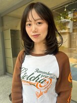 フィルムス 大阪本町(FILMS) ミディアムレイヤー/ロングヘア/前髪カット/オリーブグレージュ