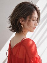 アッシュ 学芸大学店(Ash)&nbsp;ミディアムレイヤー/大人女性/ベージュアッシュ/脱白髪染め
