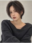 ハンサムショート池袋20代30代40代50代小顔前髪なし暗髪似合わせ