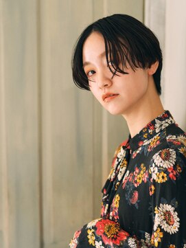 リィベ(Liibe) #小顔#クールショート#毛先パーマ#黒髪