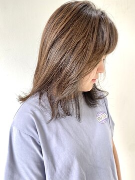 フォーク FOLK 【FOLK】小顔になれる透明感のある暗めグレージュ ミディアム♪