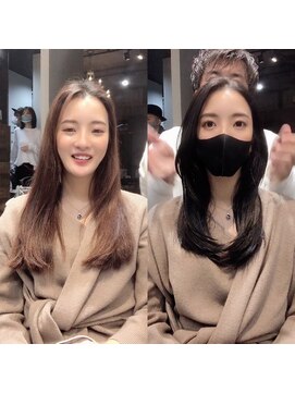 アフロート ギンザ(AFLOAT GINZA) AFLOAT GINZA【仲道 弘泰】暗髪カラー【before→after】