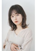 暗髪×ロブ×シースルーバング×オーガニックヘア