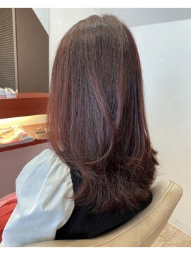 マーリャヘアー(mallia hair) セミロングレイヤースタイル