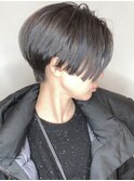 【モリオ原宿】黒髪ハンサムショート前髪なしノージェンダー