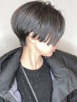 モリオフロムロンドン 原宿本店(morio from London) 【モリオ原宿】黒髪ハンサムショート前髪なしノージェンダー