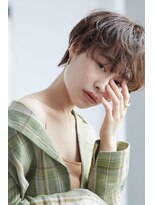 ナックアベノ(knack abeno)&nbsp;オリーブベージュ×大人マッシュエアリーショート◎30代40代50代