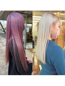 サラ HAIR&MAKE sala 桜ヶ丘店の写真/自分に似合うカラーで周りに差がつく♪今旬のハイトーンカラーも透明感のある艶髪に☆