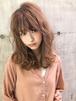 ユアーズ 青葉台店(youres)&nbsp;韓国レイヤーで美髪ロング　シースルー前髪　ゆる巻きスタイル