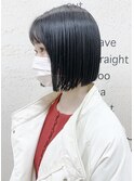 【morio札幌】札幌ボブ　大人かわいい黒髪ぱつっとボブ