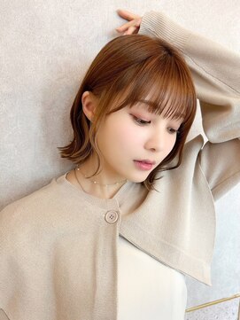 シーシンジュク 新宿南口(Sea shinjuku) 韓国風前髪×チョコレートカラー【髪質改善/新宿/大人ガーリー】