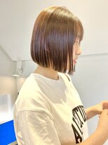 トレス(TRESS)&nbsp;ボブ　切りっぱなし　ブラウン　ベージュ　前髪　原宿　表参道