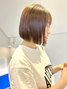 トレス(TRESS) ボブ 切りっぱなし ブラウン ベージュ 前髪 原宿 表参道