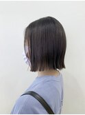 前髪マチルダボブピンクベージュインナーグレージュ