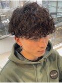 波巻きパーマメンズパーマメンズヘアツーブロックツイストパーマ