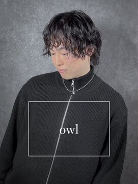 アウル 心斎橋(owl) スパイラルパーマ×ボブウルフ×ジェンダーレス×黒髪