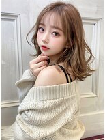 オリジンズヘアーセカンド 守谷店(Origins hair 2nd)&nbsp;ミディアムレイヤー×ベージュカラー×BYKARTE TR