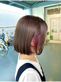 「イヤリングカラー ピンクラベンダー」 鹿毛